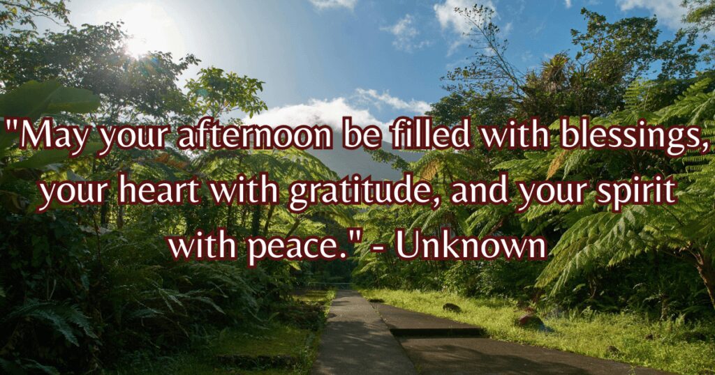 good afternoon blessings and prayers
