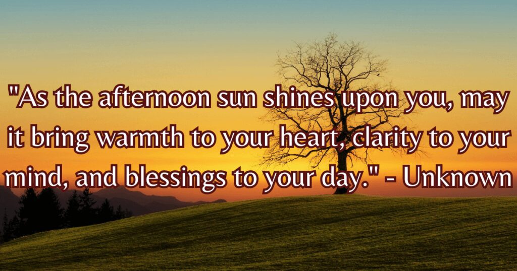 good afternoon blessings