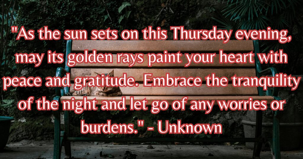 Thursday night blessings