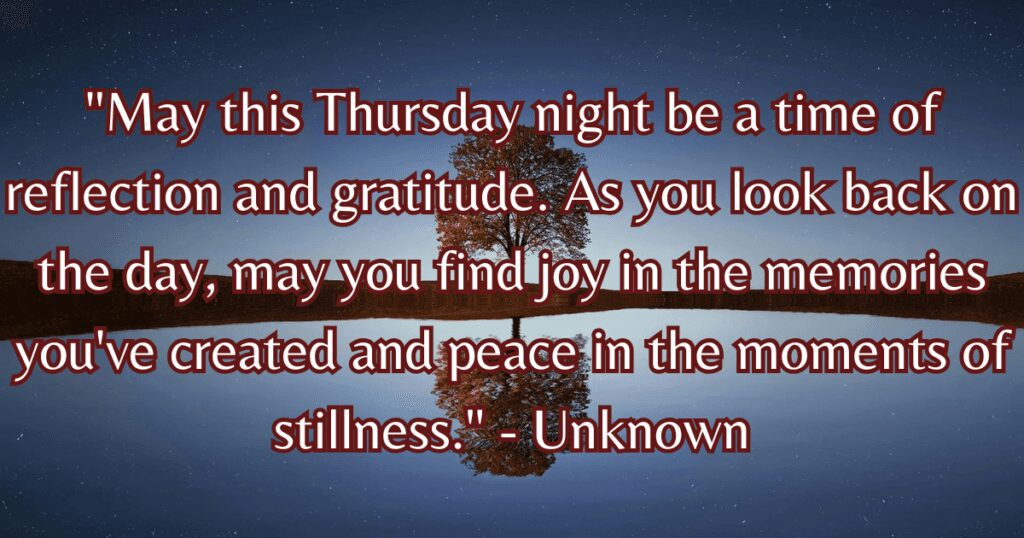 good night Thursday blessings