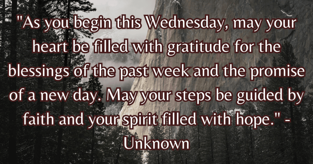 Wednesday blessings and prayers