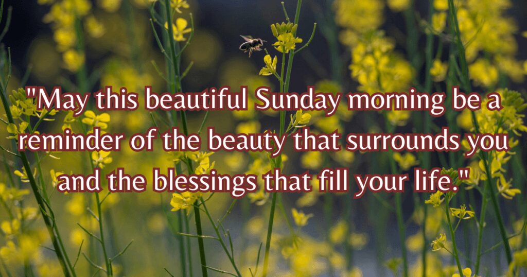 Beautiful Good Morning Sunday Blessings prayer