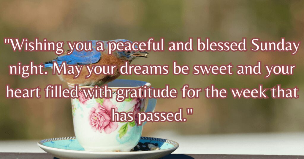 Sunday Evening Blessings images and quote