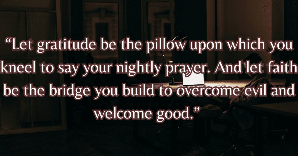 Monday evening prayers and blessings