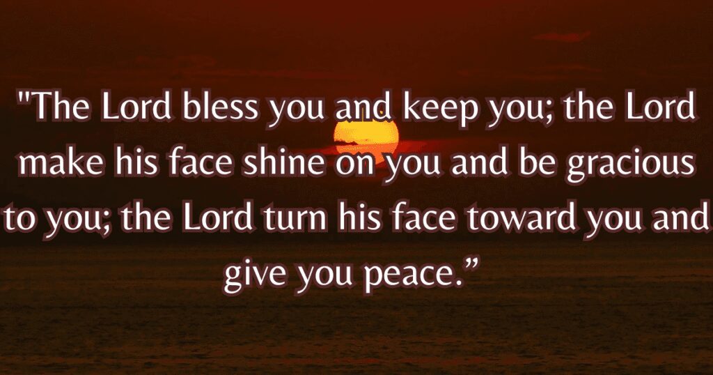Monday evening blessings bible verses peace