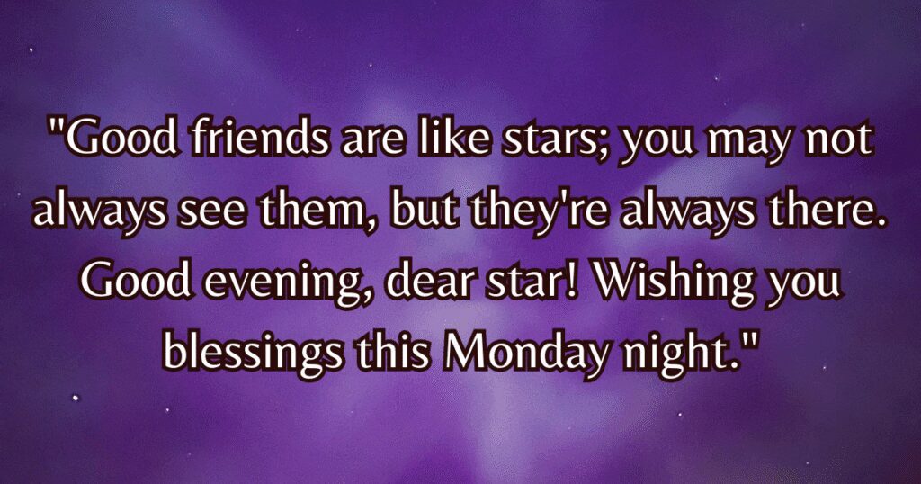 Monday evening blessings for friends images