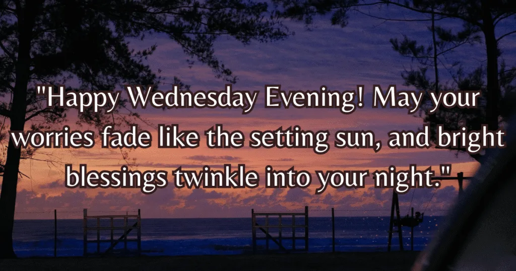 Wednesday evening blessings gif sunset stars