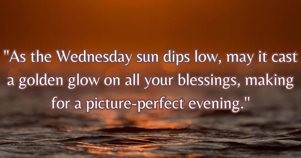 Wednesday evening blessings images and quotes sunset