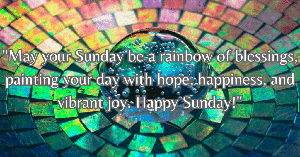 happy sunday blessings gif rainbow