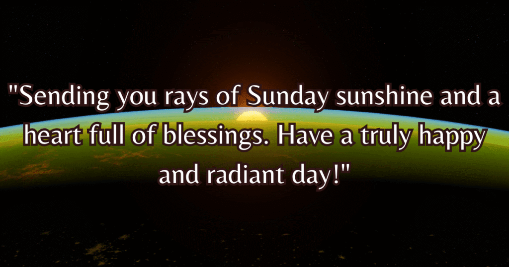 happy sunday blessings images sunshine