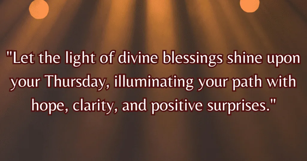 thursday blessings quotes spiritual light