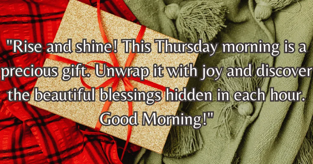 Good Morning Thursday Blessings gift theme