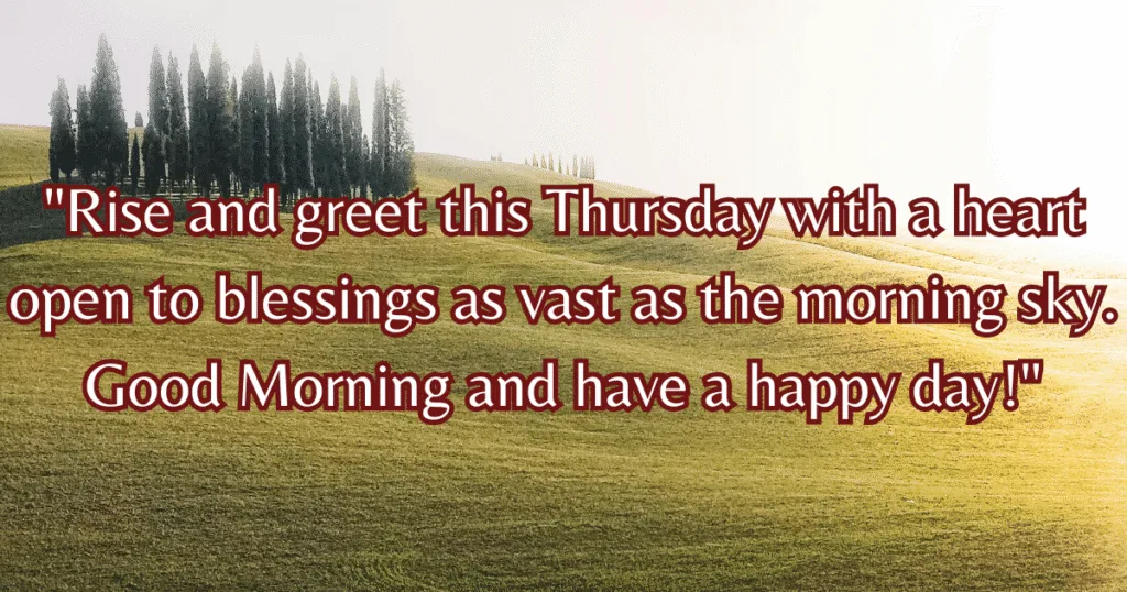 Good Morning Thursday Blessings Images sky